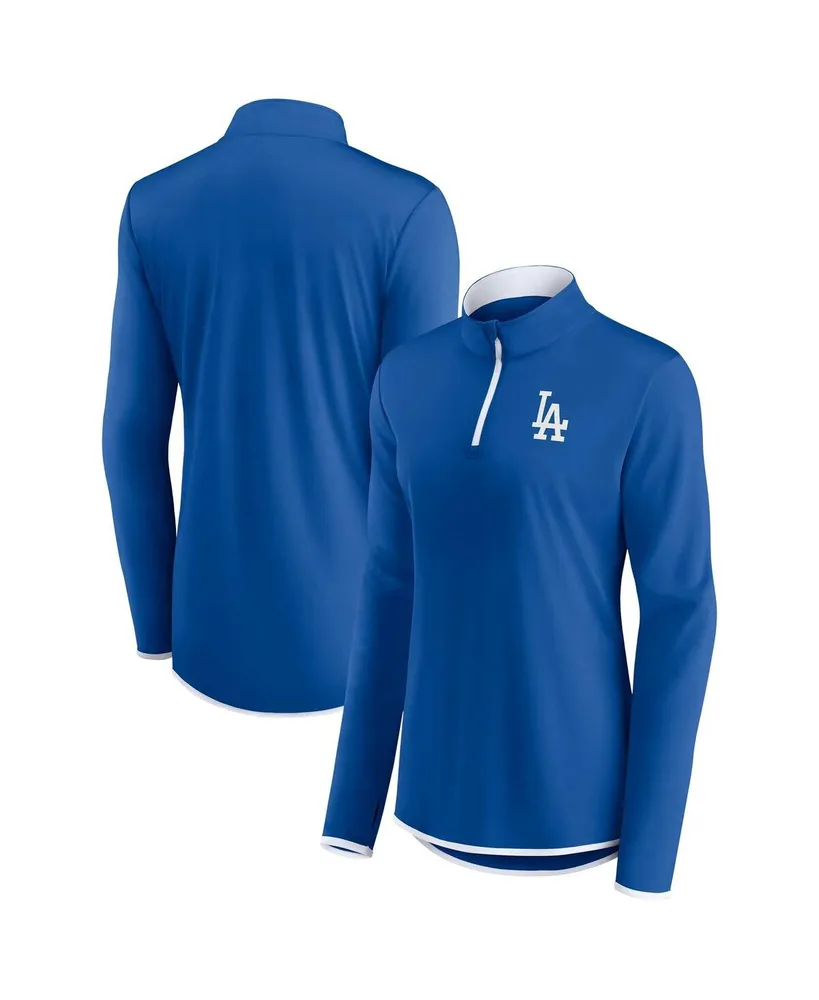 Women's Fanatics Royal Los Angeles Dodgers Corner Quarter-Zip Top