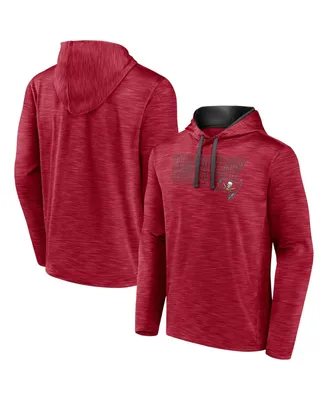Men's Fanatics Heather Red Tampa Bay Buccaneers Hook and Ladder Pullover Hoodie
