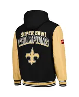 Men's G-iii Sports by Carl Banks Black, Gold New Orleans Saints Player Option Full-Zip Hoodie Jacket