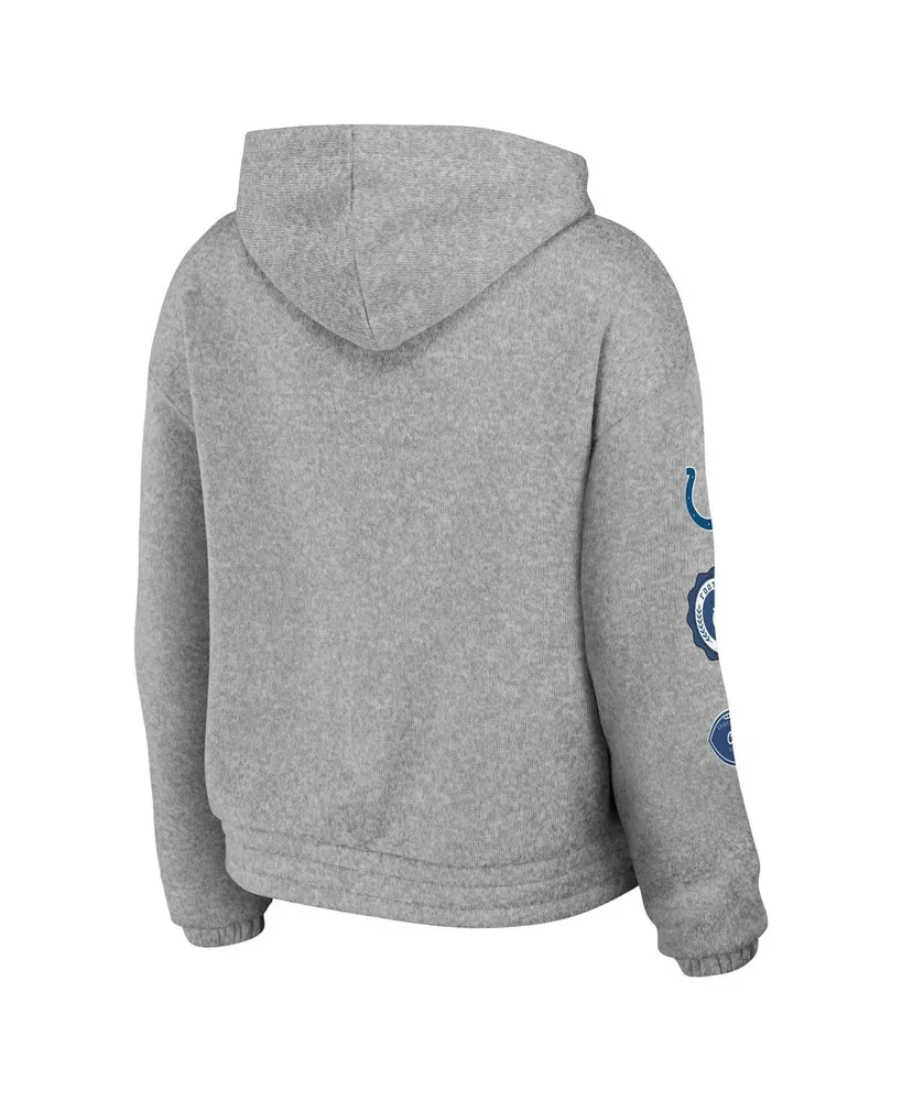 Women's Wear by Erin Andrews Heather Gray Indianapolis Colts Full-Zip Hoodie