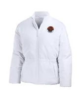 Women's Wear by Erin Andrews White Chicago Bears Packaway Full-Zip Puffer Jacket