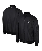 Men's Colosseum Black Texas A&M Aggies Full-Zip Bomber Jacket