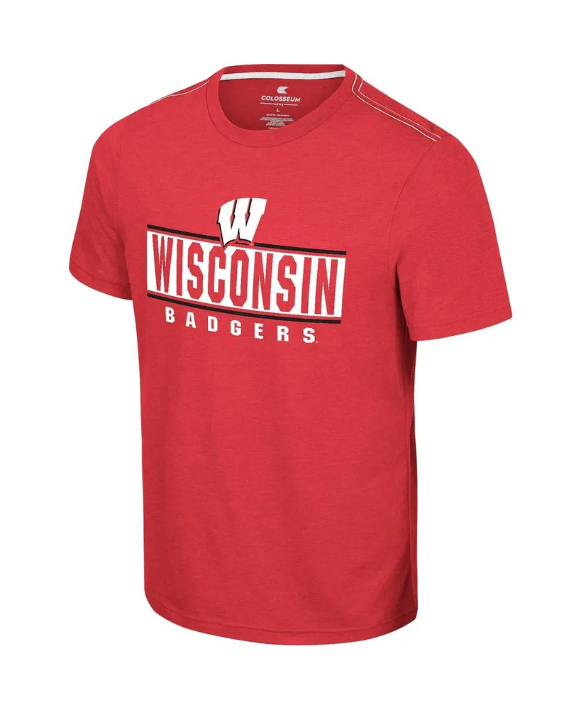 Men's Colosseum Red Wisconsin Badgers No Problemo T-shirt