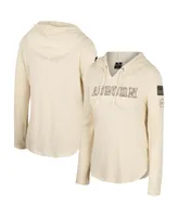 Women's Colosseum Cream Auburn Tigers Oht Military-Inspired Appreciation Casey Raglan Long Sleeve Hoodie T-shirt
