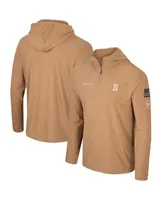 Men's Colosseum Khaki Ucla Bruins Oht Military-Inspired Appreciation Cloud Jersey Desert Quarter-Zip Pullover Hoodie