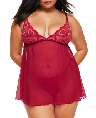 Amorata Women's Plus-Size Baby doll Lingerie