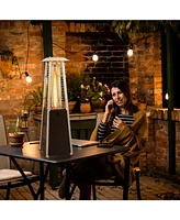 9500 Btu Portable Steel Tabletop Patio Heater with Glass Tube