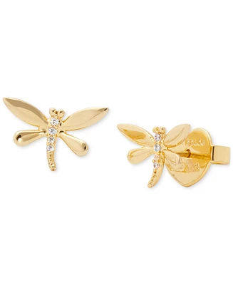 Kate Spade New York Gold-Tone Pave Dragonfly Stud Earrings