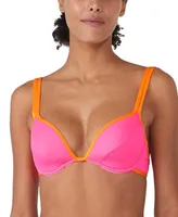 kate spade new york Women's U-Wire Contrast-Trim Bikini Top