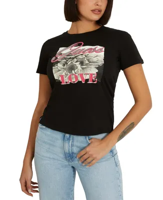 Guess Women's Graphic Print Short-Sleeve Cotton T-Shirt