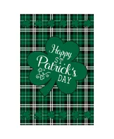 Happy St. Patrick's Day Plaid Outdoor House Flag 28" x 40" (Poles Not Included)