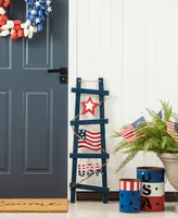 Glitzhome 36" H Patriotic, Americana Ladder-Shaped "Usa" Porch Decor