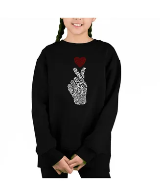 K-Pop - Big Girl's Word Art Crewneck Sweatshirt