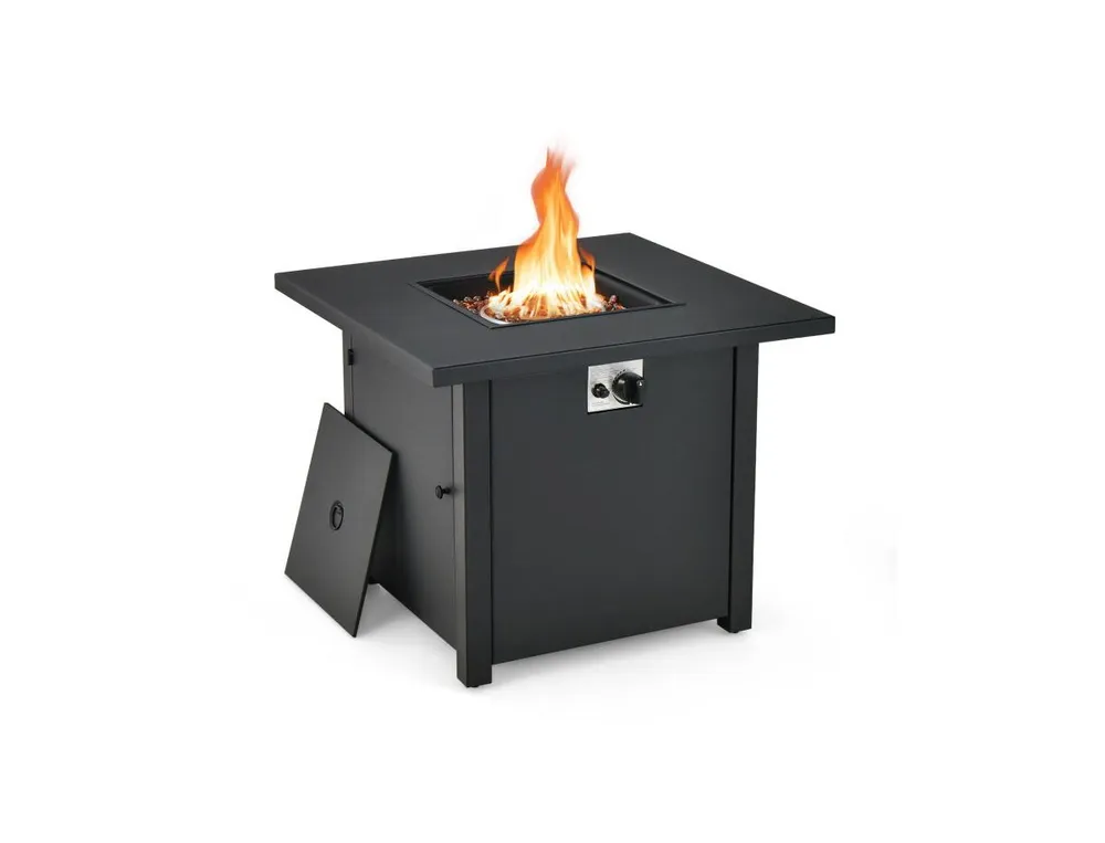 50 000 Btu 32 Inch Square Propane Gas Fire Pit Table