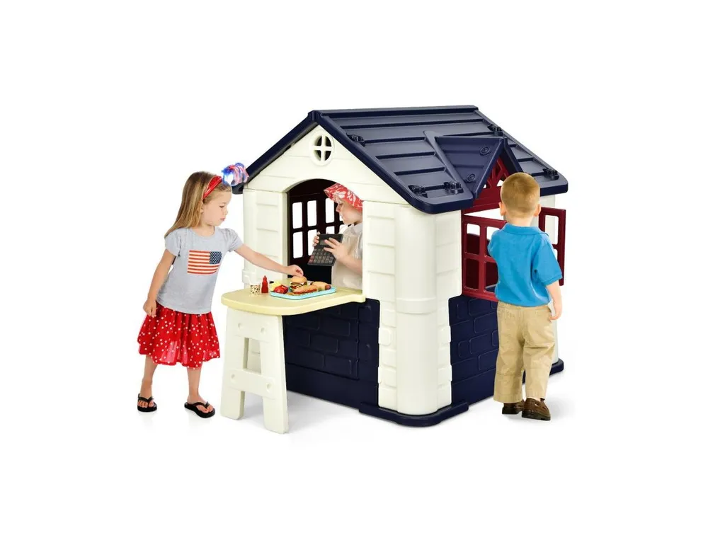 Kid's Playhouse Pretend Toy House For Boys and Girls 7 Pieces Set