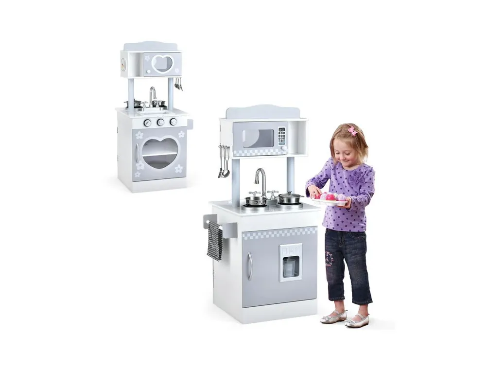 Chef Pretend Kitchen Playset with Cooking Oven and Sink for Toddlers