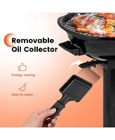 1600W Electric Bbq Grill with Removable Non-Stick Warming Rack