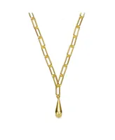 GiGiGirl Classic Teens/Young Adults 14K Gold Plated Charm PaperClip Necklace