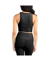 Women's Kadi Brand Black Alabama Crimson Tide Buttery Soft Midi Bra and Leggings Set