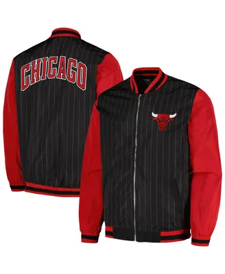 Men's Jh Design Black Chicago Bulls Full-Zip Bomber Jacket