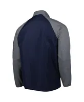 Men's Dunbrooke Navy Tennessee Titans Hurricane Raglan Full-Zip Windbreaker Jacket