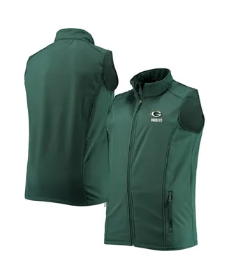 Men's Dunbrooke Green Green Bay Packers Big and Tall Archer Softshell Full-Zip Vest