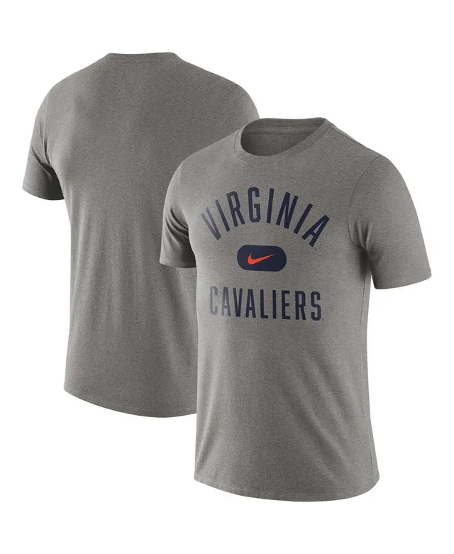 Men's Nike Heather Navy Virginia Cavaliers Vintage Logo Tri-Blend