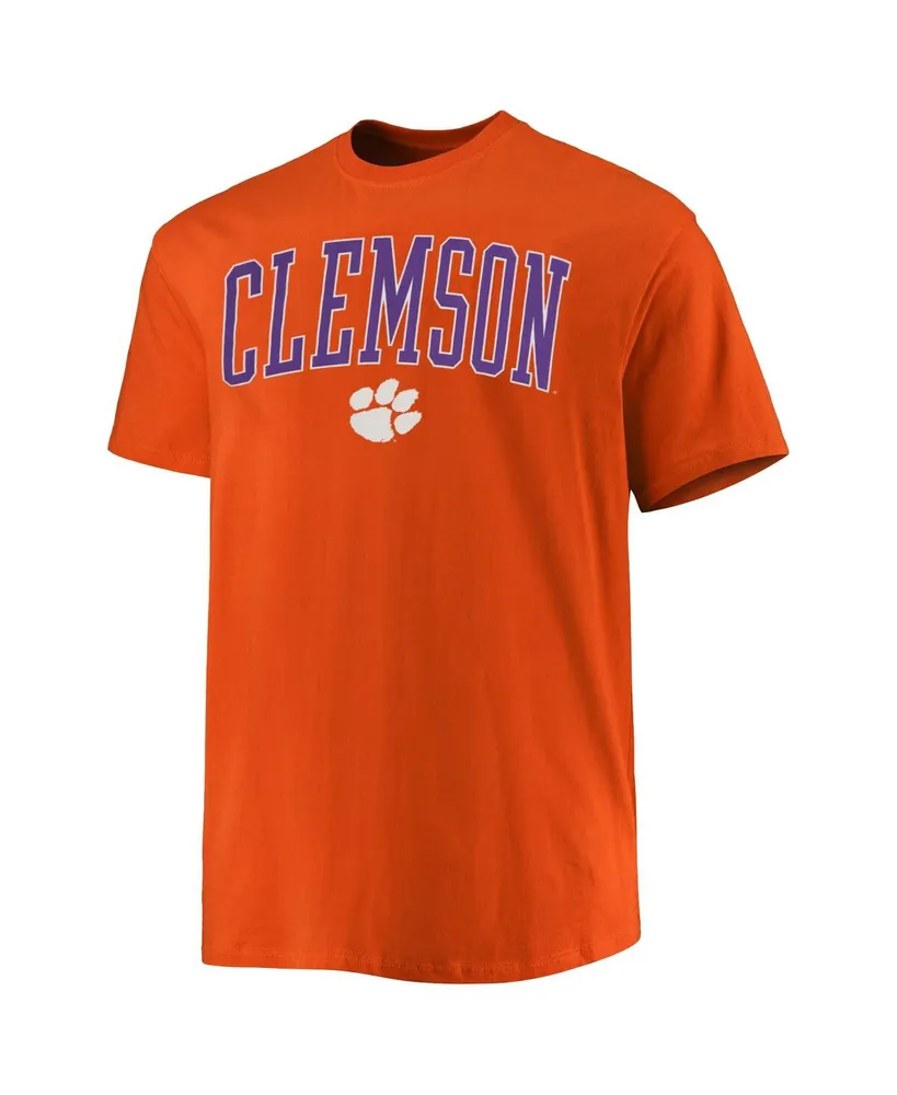 Men's Champion Orange Clemson Tigers Big and Tall Arch Over Wordmark T-shirt