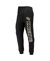 Men's Concepts Sport Black, Heather Charcoal Ucf Knights Meter Long Sleeve Hoodie T-shirt and Jogger Pajama Set