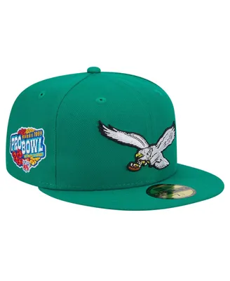 Men's New Era Kelly Green Philadelphia Eagles Historic Side Patch 59FIFTY Fitted Hat