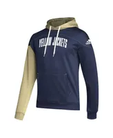 Men's adidas Navy Georgia Tech Yellow Jackets Block Stadium Pullover Hoodie