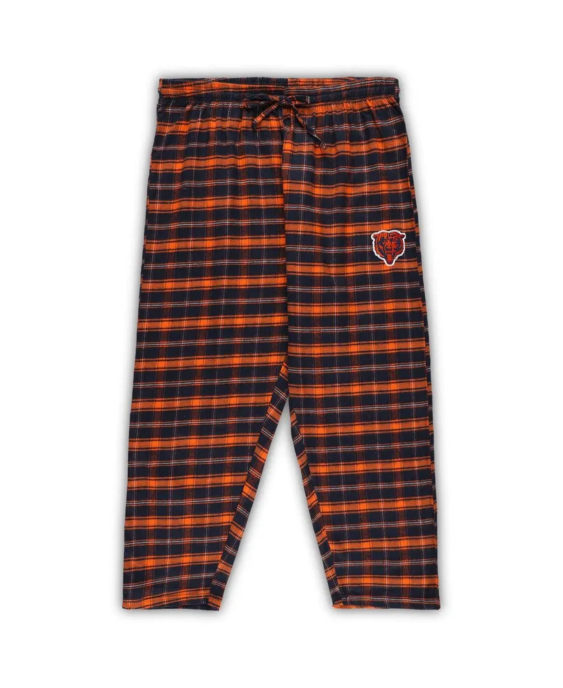 Women's Concepts Sport Navy Chicago Bears Plus Badge T-shirt and Flannel Pants Sleep Set