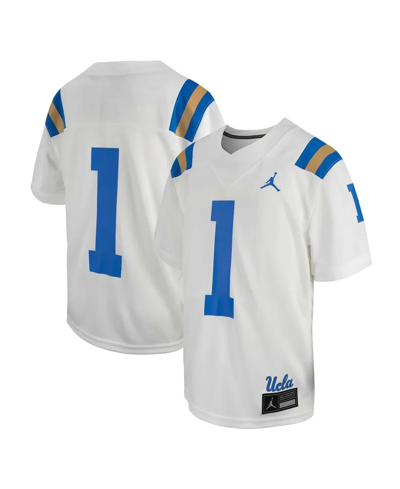 Big Boys Jordan #1 White Ucla Bruins Untouchable Replica Game Jersey