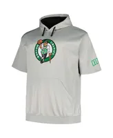 Men's Fanatics Silver Boston Celtics Big and Tall Logo Pullover Hoodie