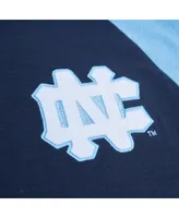 Men's Mitchell & Ness Navy North Carolina Tar Heels Legendary Slub Raglan Long Sleeve T-shirt