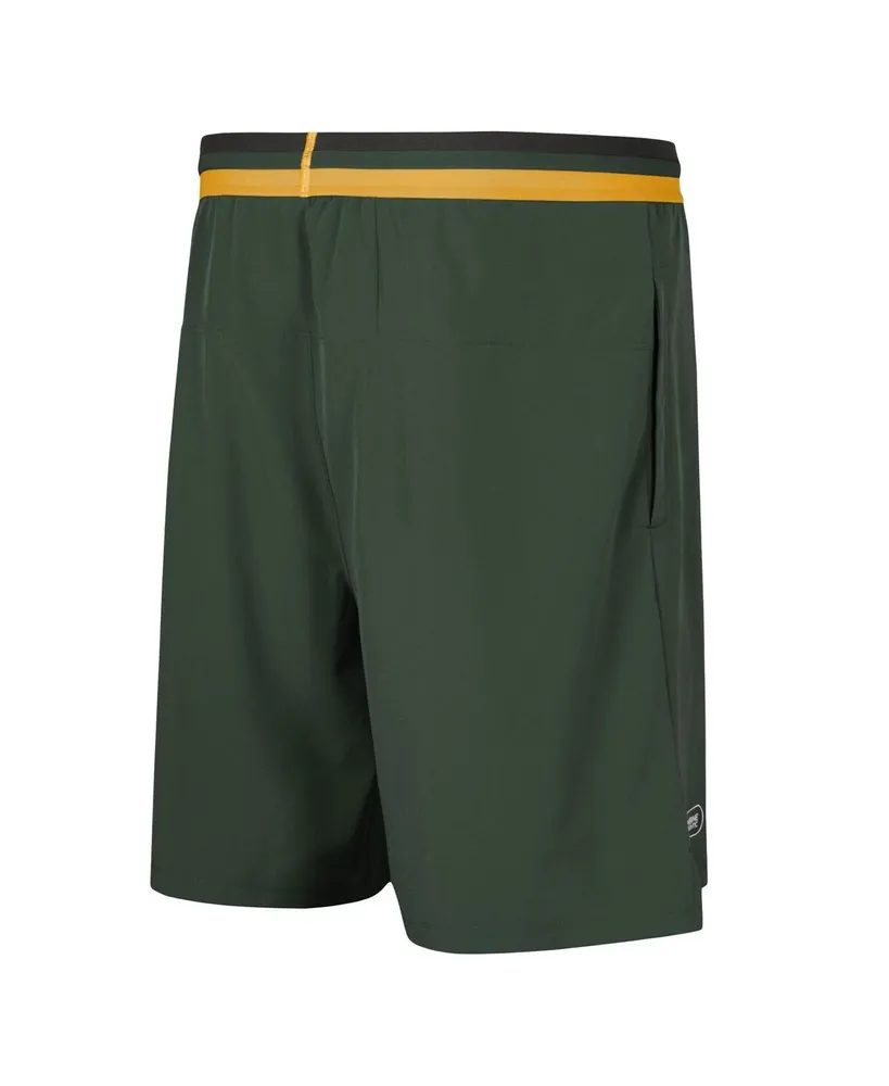 Men's Green Bay Packers Cool Down Tri-Color Elastic Training Shorts