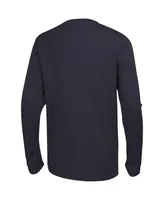 Men's Navy Chicago Bears Side Drill Long Sleeve T-shirt