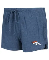 Women's Concepts Sport Navy, Orange Denver Broncos Raglan Long Sleeve T-shirt and Shorts Lounge Set