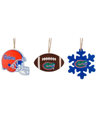 The Memory Company Florida Gators Three-Pack Helmet, Football and Snowflake Ornament Set