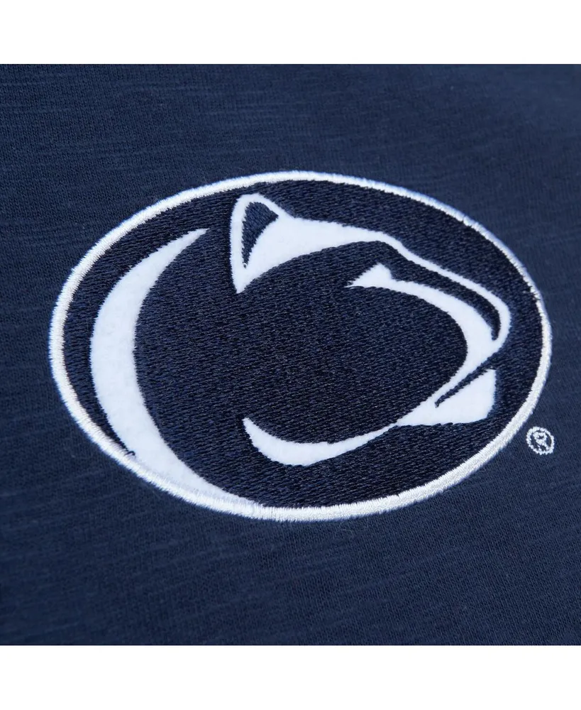 Men's Mitchell & Ness Navy Penn State Nittany Lions Legendary Slub Raglan Long Sleeve T-shirt