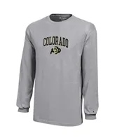 Big Boys Champion Gray Colorado Buffaloes Arch Over Logo Long Sleeve Jersey T-shirt