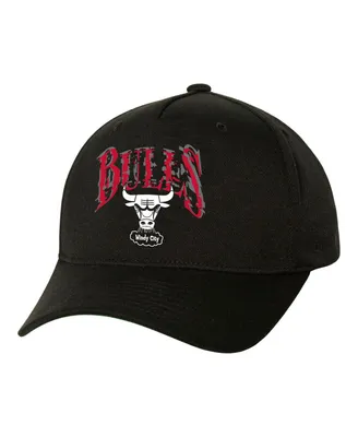 Men's Black Chicago Bulls Suga x Nba by Mitchell & Ness Capsule Collection Glitch Stretch Snapback Hat