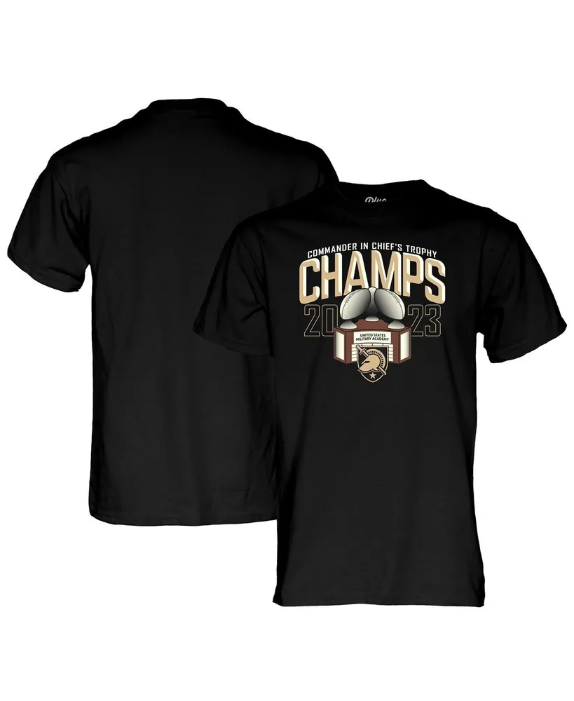 Men's Blue 84 Black Army Knights 2023 Commander-in-Chief's Trophy Winner T-shirt