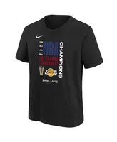 Big Boys Nike Black Los Angeles Lakers 2023 Nba In-Season Tournament Champions Locker Room T-shirt