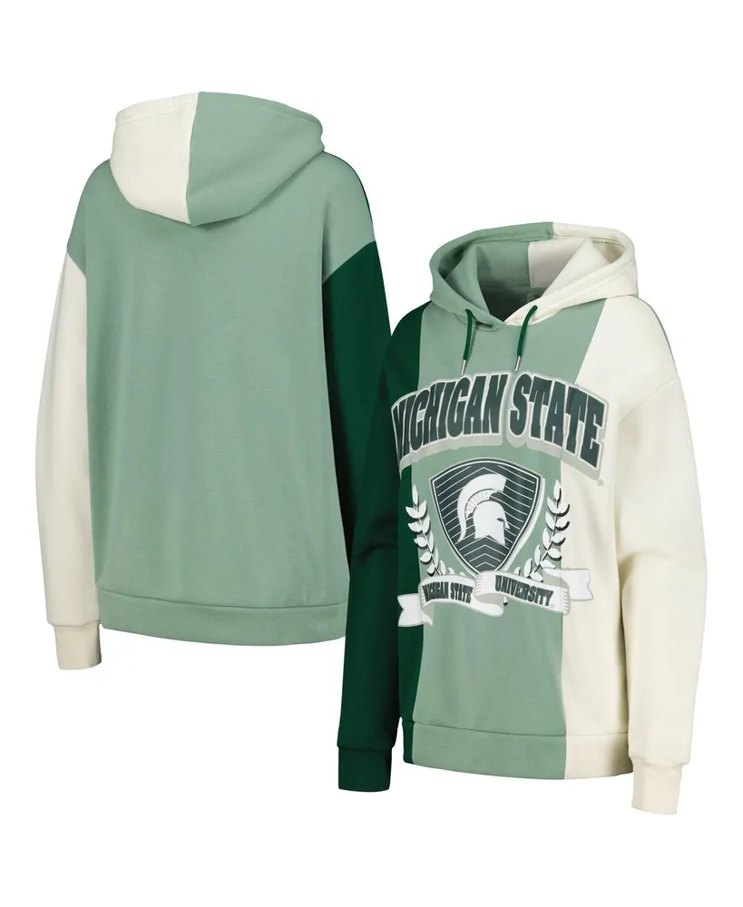 Women's Gameday Couture Green Michigan State Spartans Hall of Fame Colorblock Pullover Hoodie