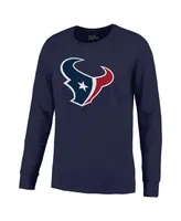 Men's Majestic Threads C.j. Stroud Navy Houston Texans Name and Number Long Sleeve T-shirt