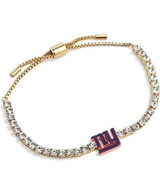 Women's Baublebar Gold New York Giants Pull-Tie Tennis Bracelet