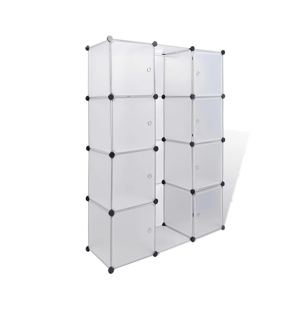 Modular Cabinet with 9 Compartments 42.9"x14.4"x56.3" White