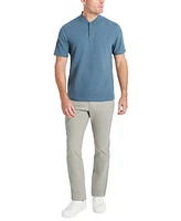 Kenneth Cole Men's Textured-Knit Bomber-Collar Performance Henley