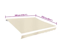 Awning Top Sunshade Canvas Cream 9.8'x8.2' (Frame Not Included)